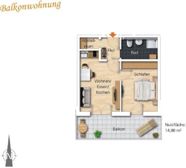 Wohnung zur Miete 450 € 2 Zimmer 50 m² 2. Geschoss Kurt-von-Unruh-Straße 21 Roding Roding 93426