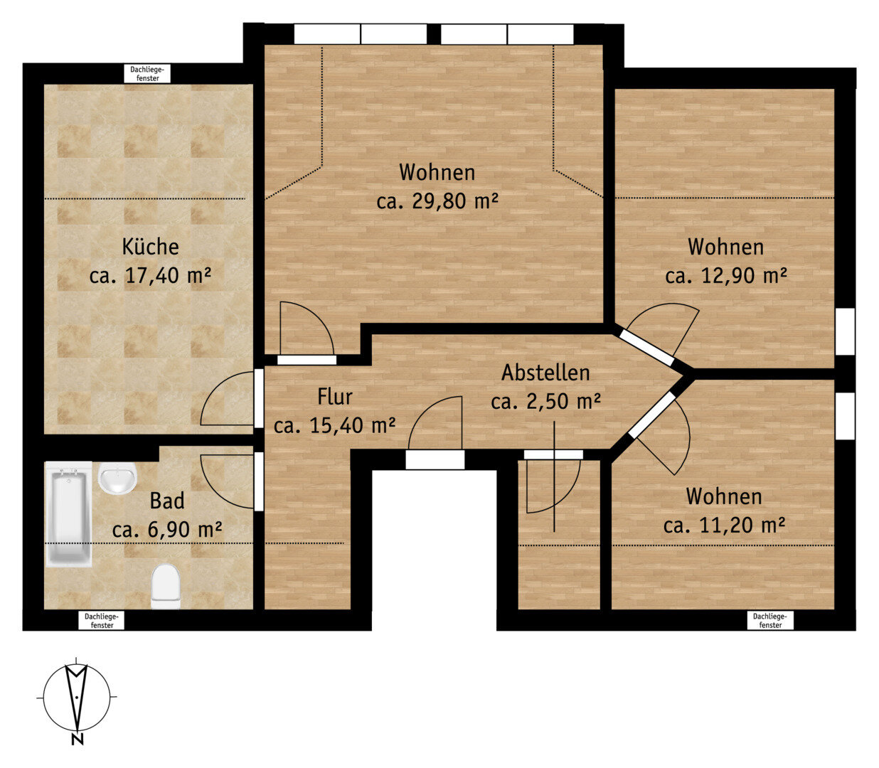 Wohnung zur Miete 499,77 € 3 Zimmer 96,1 m²<br/>Wohnfläche 6. Stock<br/>Geschoss Ab sofort<br/>Verfügbarkeit Reutlinger Straße 19 Pirna Pirna 01796