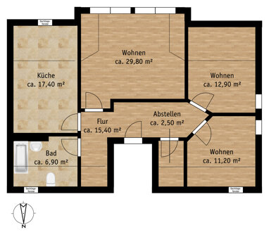Wohnung zur Miete 499,77 € 3 Zimmer 96,1 m² 6. Geschoss frei ab sofort Reutlinger Straße 19 Pirna Pirna 01796