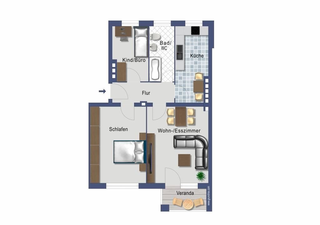 Wohnung zum Kauf provisionsfrei 212.000 € 2,5 Zimmer 70,5 m²<br/>Wohnfläche 2.<br/>Geschoss Pfahlerstraße 16 Reinickendorf Berlin 13403