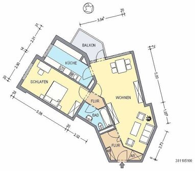 Wohnung zur Miete 671,87 € 2 Zimmer 69 m² 2. Geschoss Sollmannweg 2 Gropiusstadt Berlin 12353