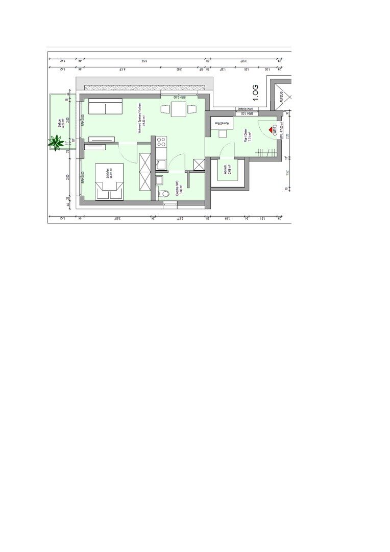 Wohnung zur Miete 705 € 2 Zimmer 47 m²<br/>Wohnfläche 2.<br/>Geschoss 01.01.2025<br/>Verfügbarkeit Tannenstrasse 10 Altenzentrum St. Stephan 1 Andernach 56626