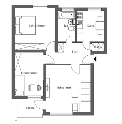 Wohnung zur Miete 520 € 1 Zimmer 11 m² 4. Geschoss frei ab sofort Lehesterdeich Bremen 28357