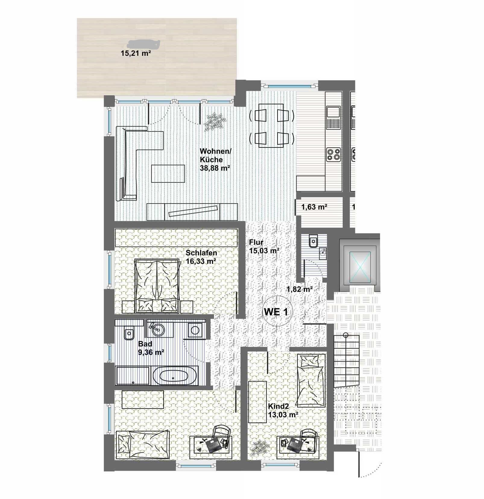 Wohnung zur Miete 1.167,50 € 4 Zimmer 116,7 m²<br/>Wohnfläche Ilmenau Ilmenau 98693