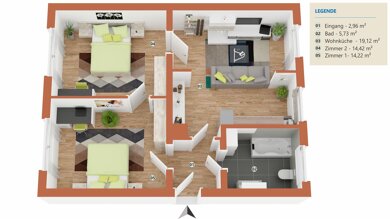 Wohnung zum Kauf 145.000 € 3 Zimmer 56,5 m² Gottwollshausen Schwäbisch Hall 74523