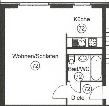 Wohnung zum Kauf 66.900 € 1 Zimmer 32 m² 5. Geschoss Lausen-Grünau Leipzig 04207