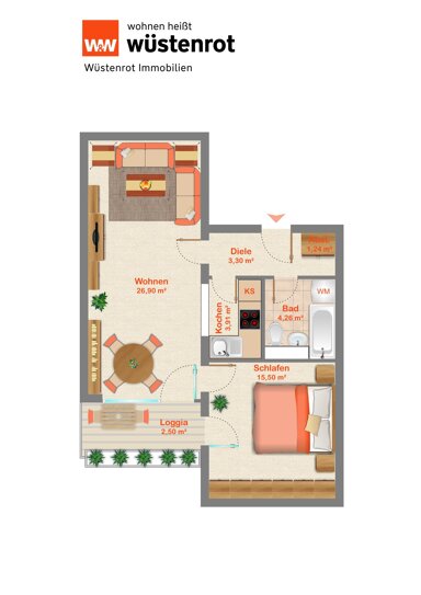 Wohnung zum Kauf 114.000 € 2 Zimmer 57,7 m² Beaumarais Saarlouis / Beaumarais 66740