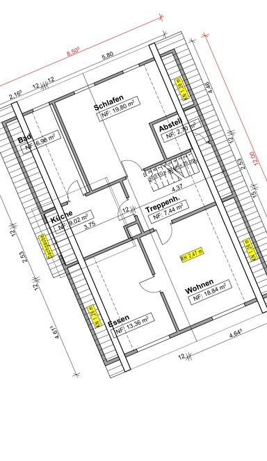 Wohnung zur Miete 707 € 3 Zimmer 70,7 m² Geschoss 2/2 Bühlertal 77830