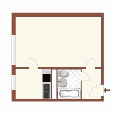 Wohnung zur Miete 325,40 € 1 Zimmer 32,5 m² 6. Geschoss Blumberger Damm 213 Marzahn Berlin 12687