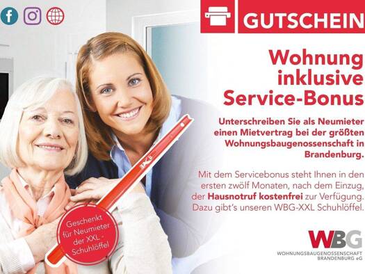 Wohnung zur Miete 301 € 2 Zimmer 41,8 m² 5. Geschoss Emsterstraße 1 / 519 Nord Brandenburg 14770