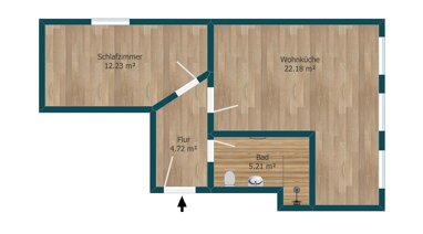 Wohnung zur Miete 300 € 2 Zimmer 45 m² Erdgeschoss Gobbinstraße 14 Innenstadt Görlitz 02826