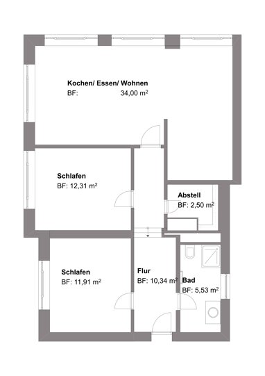 Wohnung zur Miete 600 € 3 Zimmer 76,5 m² 1. Geschoss Faulborn 32 Apolda Apolda 99510