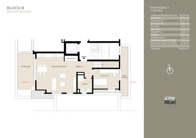 Maisonette zur Miete 1.785 € 4 Zimmer 103,5 m² frei ab sofort Plieningen Stuttgart 70599