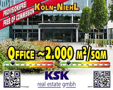 Bürogebäude zur Miete provisionsfrei 2.000 m² Bürofläche teilbar von 435 m² bis 14.387 m² Niehl Köln 50735