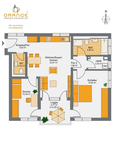 Wohnung zum Kauf 419.000 € 2,5 Zimmer 72 m² Erlanger Str. 45 Wetzendorf Nürnberg 90425