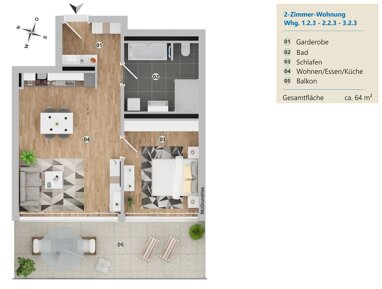 Wohnung zur Miete 1.036 € 2 Zimmer 64 m² 2. Geschoss Friedrichshafener Str. 151 Langenargen Langenargen 88085