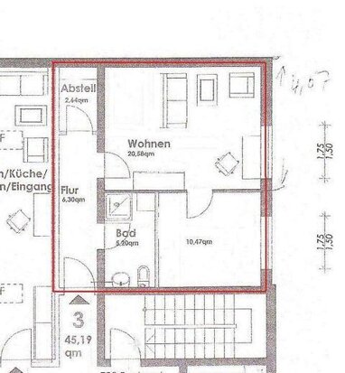 Wohnung zur Miete 395 € 2 Zimmer 49 m² Röbel Röbel 17207