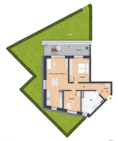 Terrassenwohnung zur Miete 950 € 3 Zimmer 89 m² Erdgeschoss Georg - Stefan - Straße Nürnberg 90453