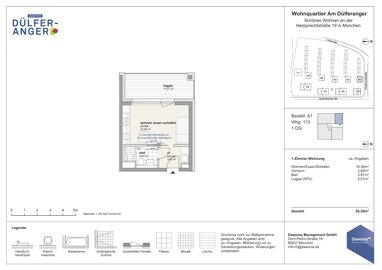 Wohnung zur Miete 795 € 1 Zimmer 29,4 m² 1. Geschoss Harpprechtstr. 19 Hasenbergl-Lerchenau Ost München 80933