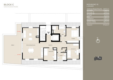 Wohnung zur Miete 2.190 € 4 Zimmer 117,2 m² frei ab sofort Plieningen Stuttgart 70599