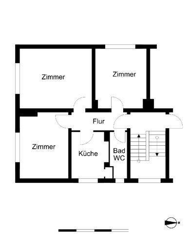 Wohnung zur Miete 397 € 3 Zimmer 63,9 m² 4. Geschoss Eichendorffstraße 34 Goethestraße Bremerhaven 27576