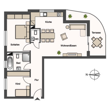 Wohnung zum Kauf 435.607 € 3 Zimmer 82,2 m² Erdgeschoss Auenstein Auenstein-Ilsfeld 74360