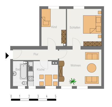 Wohnung zur Miete 476,40 € 3 Zimmer 66,1 m² Erdgeschoss Am Frohnberg 7 Langenberg-Mitte Velbert 42555