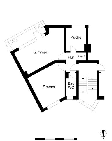 Wohnung zur Miete 360 € 2 Zimmer 55,7 m² 3. Geschoss frei ab 01.01.2025 Lloydstraße 11 Mitte - Süd Bremerhaven 27568