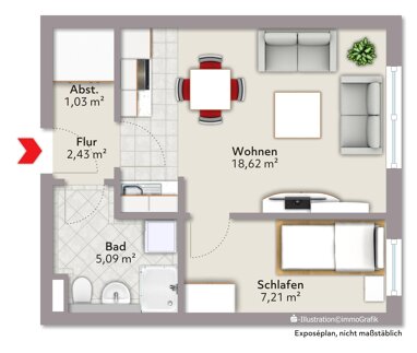 Wohnung zum Kauf 145.000 € 1,5 Zimmer 34 m² Stadtgebiet Landsberg 86899