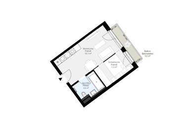 Wohnung zur Miete 454,65 € 1 Zimmer 30,2 m² 1. Geschoss Wiener Neustadt 2700