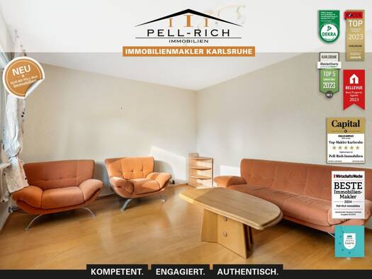 Wohnung zur Miete 775 € 2 Zimmer 53,5 m² frei ab 01.02.2026 Knielingen Karlsruhe 76187