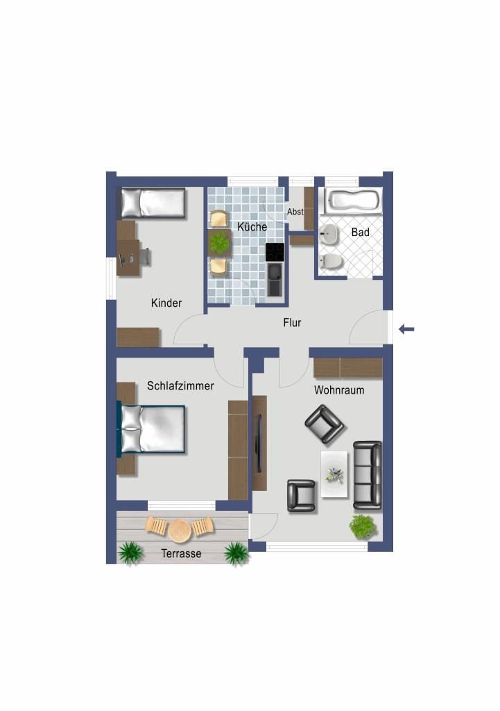 Wohnung zum Kauf provisionsfrei 184.000 € 3 Zimmer 64,9 m²<br/>Wohnfläche 2.<br/>Geschoss Marienburger Straße 20 Alt-Tannenbusch Bonn 53119