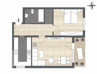 Wohnung zum Kauf 78.500 € 2 Zimmer 64 m² 1. Geschoss Handweiserstrasse 14 Tinsberg / Kluse Lüdenscheid 58511