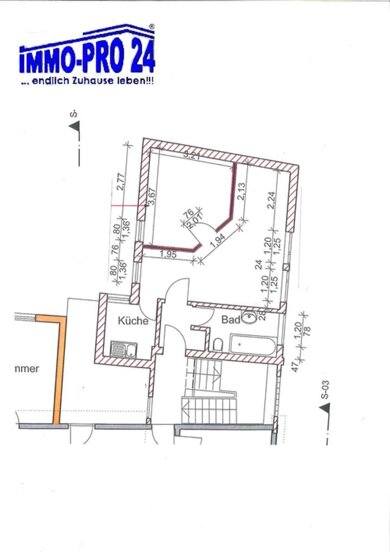 Wohnung zur Miete 500 € 2 Zimmer 50 m² 2. Geschoss frei ab sofort Korbach Korbach 34497