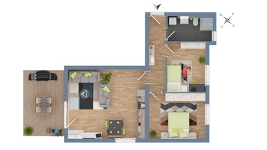 Terrassenwohnung zum Kauf provisionsfrei 303.800 € 3 Zimmer 75,4 m² EG Plattling Plattling 94447