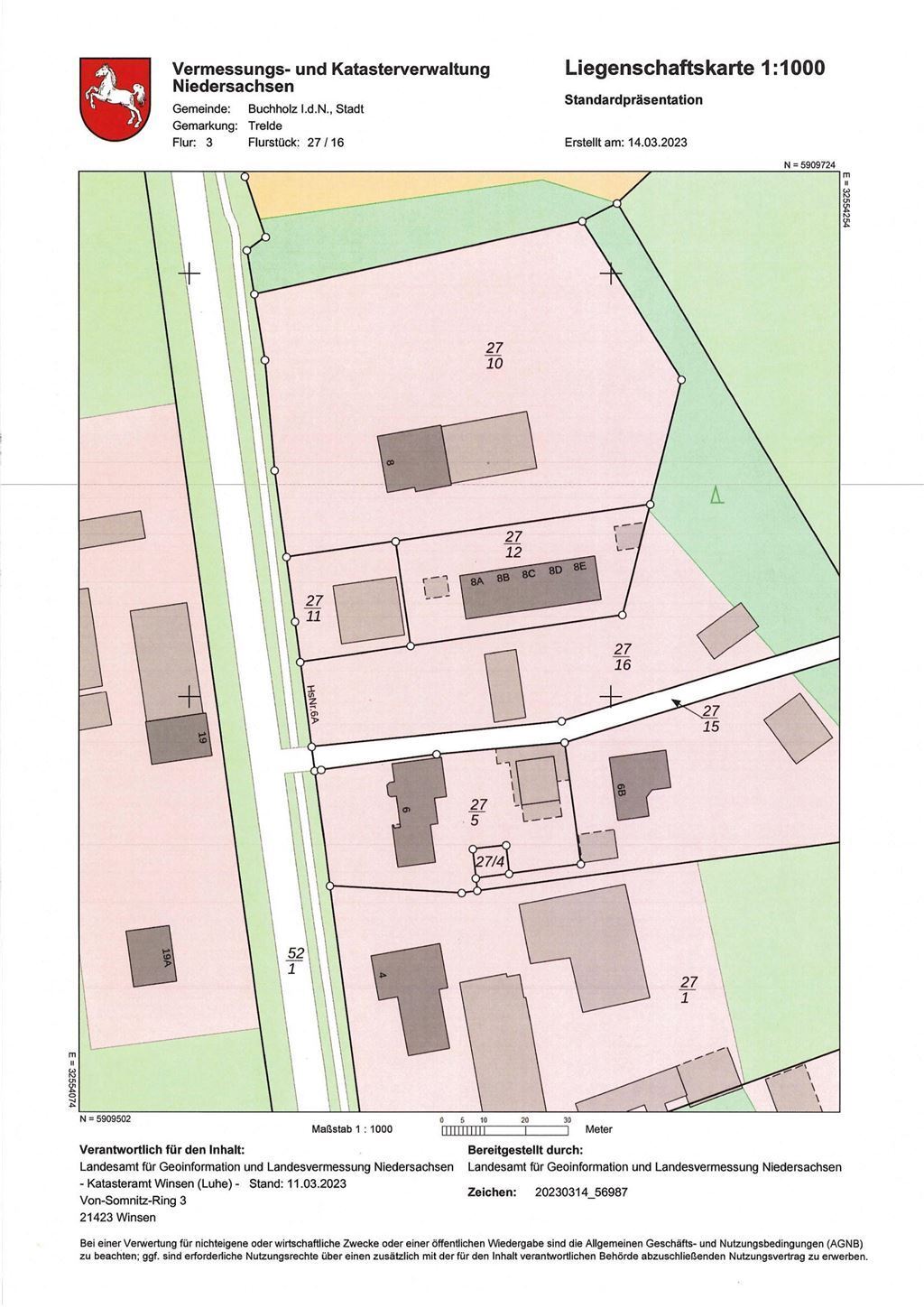 Grundstück zum Kauf 238.000 € 950 m²<br/>Grundstück Trelde Buchholz in der Nordheide 21244