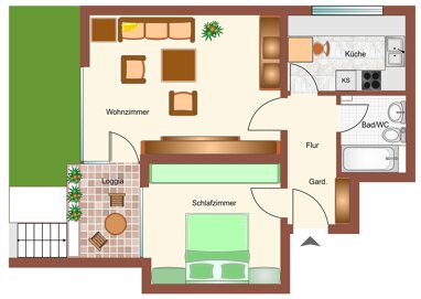 Wohnung zum Kauf 190.000 € 2 Zimmer 55 m² 2. Geschoss Sindelfingen 101 Sindelfingen / Maichingen 71069