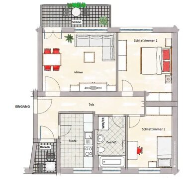 Wohnung zur Miete 750 € 3 Zimmer 76 m² 3. Geschoss Mörikestraße 2 Weismark 1 Trier 54294