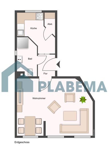 Wohnung zur Miete 444 € 1 Zimmer 37 m² Erdgeschoss Wismarsche Straße 216 Lewenberg Schwerin 19053
