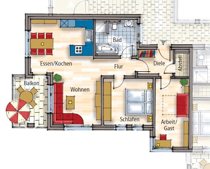 Wohnung zum Kauf provisionsfrei 3 Zimmer 86,5 m²<br/>Wohnfläche 1.<br/>Geschoss Neuendettelsau Neuendettelsau 91564