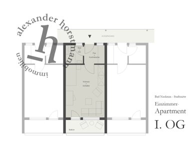 Apartment zum Kauf 104.000 € 1 Zimmer 28 m² 1. Geschoss Bad Nauheim - Kernstadt Bad Nauheim 61231