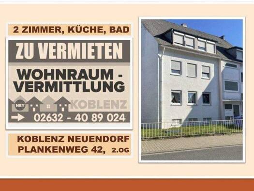 Wohnung zur Miete 735 € 2 Zimmer 66 m² 2. Geschoss Plankenweg 42 Neuendorf Koblenz 56070