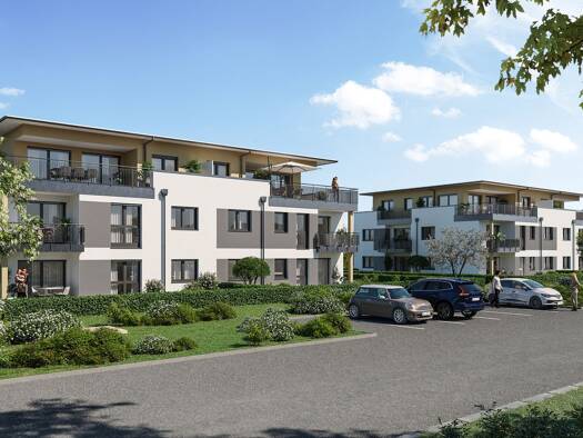 Wohnung zur Miete - Erstbezug 1.112 € 3 Zimmer 77,7 m² EG Zellerstraße 30 Zellerberg Rieden 87668