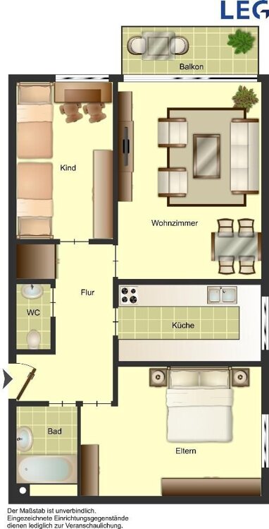 Wohnung zur Miete 539 € 3 Zimmer 73 m² Erdgeschoss An der Eick 18 Innenstadt Radevormwald 42477
