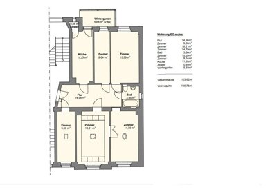 Wohnung zum Kauf provisionsfrei 399.000 € 5 Zimmer 100,7 m² EG Schleußig Leipzig 04229