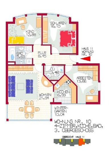 Wohnung zum Kauf provisionsfrei als Kapitalanlage geeignet 519.900 € 4 Zimmer 98,1 m² Pfarrer-Neumair-Str. 9 Wasserburg am Inn 83512