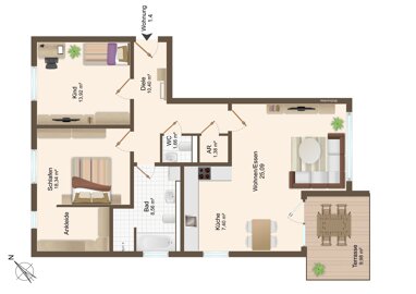 Wohnung zum Kauf Provisionsfrei 353.000 € 3 Zimmer 91,7 m² 1. Geschoss Watterdingen Tengen 78250
