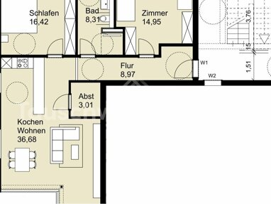 Wohnung zur Miete 1.300 € 3 Zimmer 94 m² Erdgeschoss Falkenfeld / Vorwerk / Teerhof Lübeck 23554