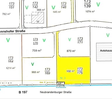 Grundstück zum Kauf Provisionsfrei 55.920 € 932 m² Grundstück Mohrmannshofer Straße 3 u.7 Friedland Friedland 17098