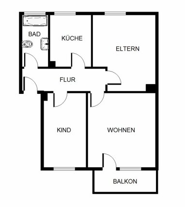 Wohnung zur Miete 400,90 € 3 Zimmer 55,7 m² 2. Geschoss Kranefeldstr. 6 Horst Gelsenkirchen 45899